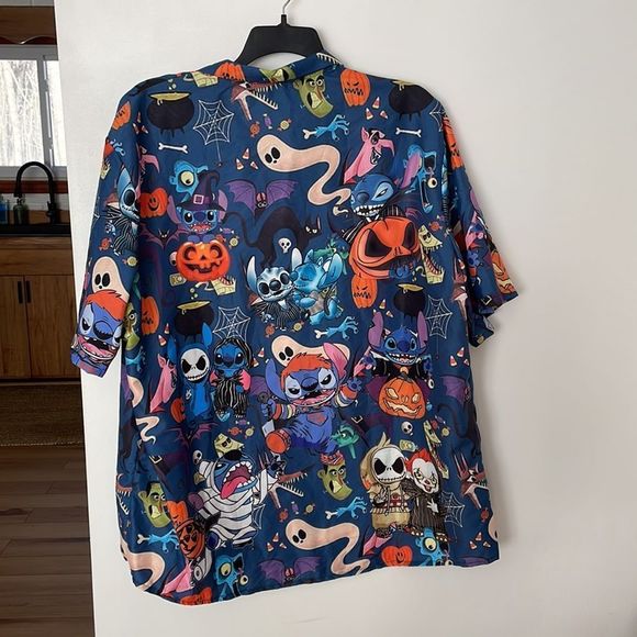 ❗SOLD❗Disney Halloween Stitch Themed Button Down Shirt - Picture 5 of 6
